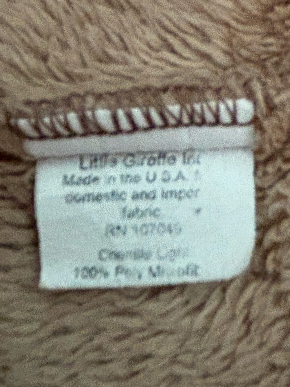 Giraffe at Home by Little Giraffe Chenille Robe size 1 Medium/Large - Picture 5 of 7